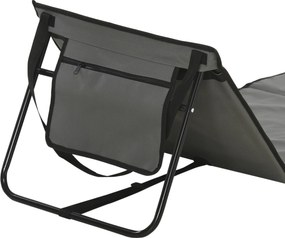 Outsunny Set 2 Șezlonguri Pliabile cu Unghi Reglabil și Buzunar cu Fermoar, 142x51x40 cm, Albastru | Aosom Romania