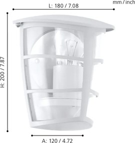 Eglo 93403 - LED Aplică perete exterior ALORIA 1xE27/8,5W/230V