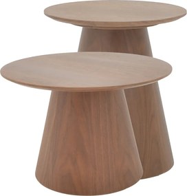 Set 2 Masute De Cafea Ymma MDF Finisaj Nuc