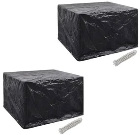 vidaXL Huse mobilier grădină 2 buc. set poliratan 8 ocheți 113x113 cm