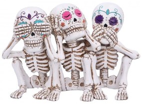 Set statuete Trei schelete intelepte Calaveras 20 cm