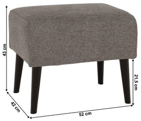 Taburet, gri/ negru, SAMY