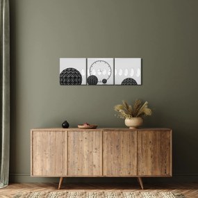 Tablou - Contrast (cu ceas) (90x30 cm)