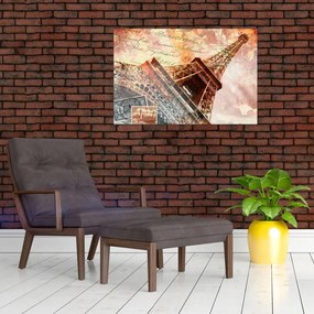 Tablou - Turnul Eiffel în stil vintage (90x60 cm)