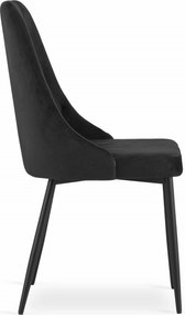 OFERTA Scaun de masă din catifea neagra IMOLA II. calitate secundara