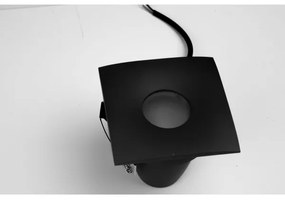 Corp de iluminat încastrat pentru baie ROMOLO 1xGU10/50W/230V IP65 negru Azzardo AZ5392