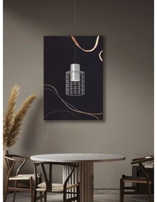 Lustră pe cablu MILLIGAN 1xE27/40W/230V d. 20 cm argintie Eglo 43647