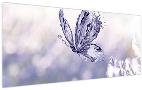 Tablou - Fluture și lavandă (120x50 cm)