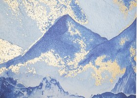 Tablou decorativ multicolor din lemn de Brad si panza, 80x3x120 cm, Mountains Mauro Ferretti