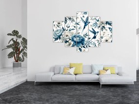 Tablou - Colibri cu flori (150x105 cm)