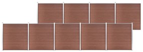 Gard de gradina, maro, 1564 x 186 cm, WPC 1, Maro, 9 sectiuni