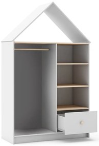 Șifonier pentru copii alb 110x180 cm Estefania – Marckeric