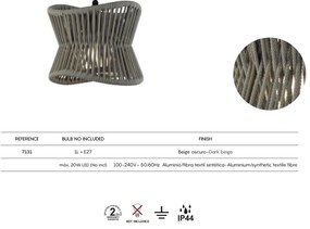 Pendul iluminat exterior IP44 POLINESIA 30cm