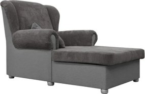 Șezlong taupe cu tapițerie din catifea reiată Lord – Ropez