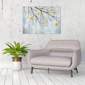 Tablou pe sticlă - Toamna ploioasă (70x50 cm)