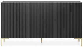 Comodă Lamellito L1  (negru + auriu). 1098828