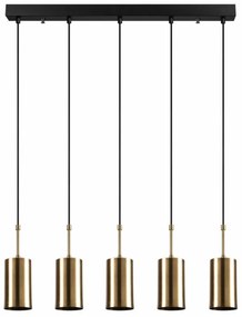 Lustra 5 Becuri Kem - 6386, Soclu E27, Max. 40W, Culoare Antic / Negru