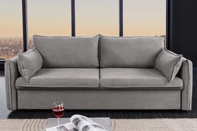 Canapea extensibila, Catifea Raiata, Gri, APARTMENT 215cm A-44503 VC