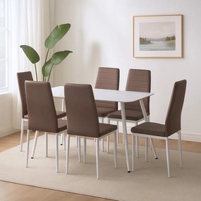 Jenna 6+1 set de sufragerie maro