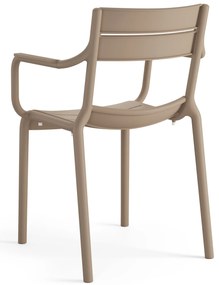 MAZZONI EXPORT LUSSO Bej - SCAUN MODERN DE BUCĂTĂRIE GRĂDINĂ CAFENEA (STIVUIT)