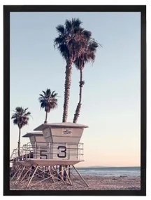 Tablou deco Beach, geam sticla, rama MDF, 32x42 cm