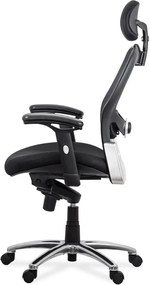 Scaun ergonomic SYYT 9513 negru, suport 150 kg și cotiere reglabile