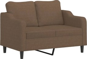 vidaXL Canapea cu 2 locuri, maro, 120 cm, material textil