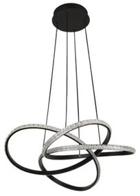 Lustră LED dimabilă suspendată pe cablu, 95W/230V, 3000-6500K, Ø57 cm + telecomandă