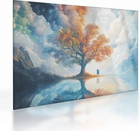 Tablou pe sticlă – Arborele vieții și al iubirii (70x50 cm)