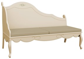 Sofa Sofia Crem Lemn Masiv 169.4 x 76.7 x 93 cm