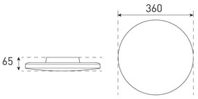 Plafonieră LED dimabilă VARIO NOVA LED/13/18W/230V d. 36 cm IP44 negru