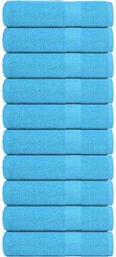 vidaXL Prosoape de baie, FROGN, 10 buc., turcoaz, 100x150 cm, 360 g/m²