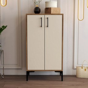 Dulap pentru pantofi Prag Walnut and Cream