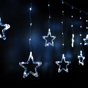Decorațiune luminoasă pentru exterior Stars,200x60cm, LED, alb strălucitor, temporizator, 200 cm