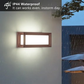 Brilagi - Aplica LED de exterior cu senzor PARKER LED/12W/230V, maro, IP44