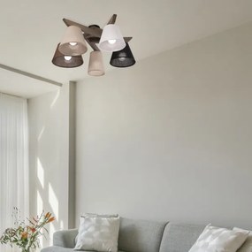 Lustră LED aplicată Brilagi ANTHONY 5xE14/40W/230V stejar nuc