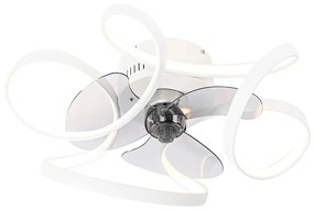 Ventilator de tavan alb inclusiv LED cu telecomandă - Mandy