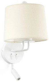 Aplica perete cu reader LED moderna design elegant MONTREAL alb/bej