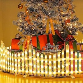 Gard decorativ de Craciun, 160 Leduri, 3 metri, interconectabil, diverse culori