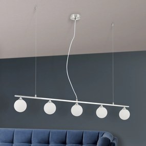 Lustra suspendata design modern SNOWWHITE 5L crom satin