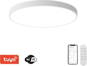 Immax NEO 07315L-LED Plafonieră reglabilă SEMPLICI 96W/230V diam. 80 cm Wi-Fi Tuya albă + telecomandă