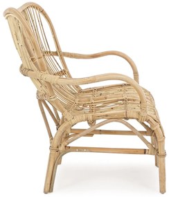 Banca pentru gradina Clarita, Bizzotto, 119 x 83 x 87 cm, ratan, natural