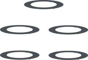 vidaXL potrivit pentru inele de copac plat 5 pcs Antracit Ø60 / 90 cm