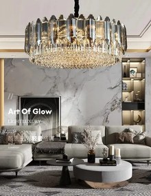 Candelabru Cristal, Elisa, 50cm Gold
