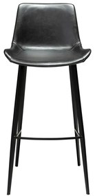 Scaun bar din piele ecologică DAN–FORM Denmark Hype, înălțime 102 cm, negru