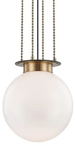Lustra cu inaltime reglabila, Sticla Alba, Design LUX, Gunther 43cm