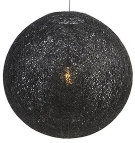 Lampă suspendată rustică neagră 80 cm - Corda