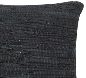Perne Chindi, 2 buc., negru, 45 x 45 cm, piele si bumbac 2, Negru