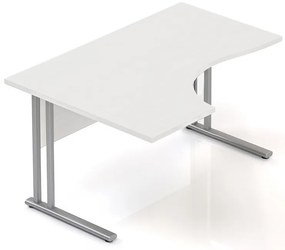 Masa ergonomica Visio 140 x 100 cm, stanga, alba