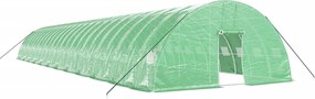 vidaXL Seră cu cadru din oțel, verde, 144 m², 24x6x2,85 m